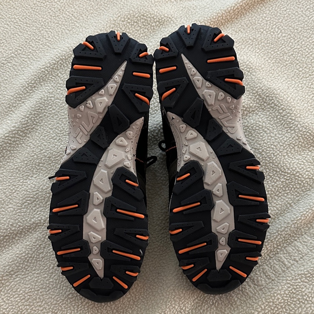 Fila Men's Black And Orange Athletic Shoes View 3